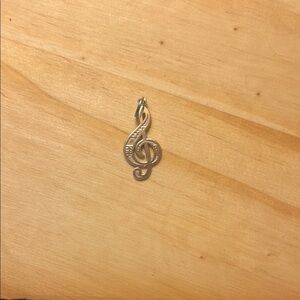 Elegant Gold Treble Clef Pendant
